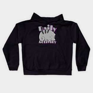 DAILY ACTIVITY OF THE CATS Kids Hoodie